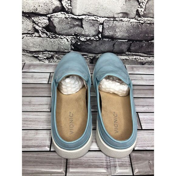 Vionic Effortless Porcelain Blue Suede Leather Comfort Shoes Women 8.5M US/40EU - Picture 5 of 15